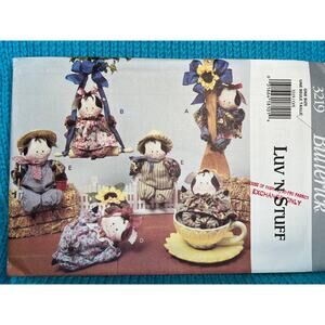 Butterick 3219 plush posies Moo-vable cows sewing pattern